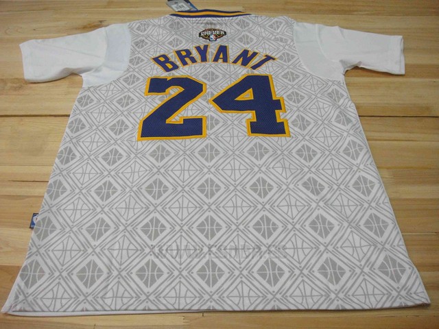 Camiseta Noches Enebea Los Angeles Lakers Kobe Bryant #24 Blanco